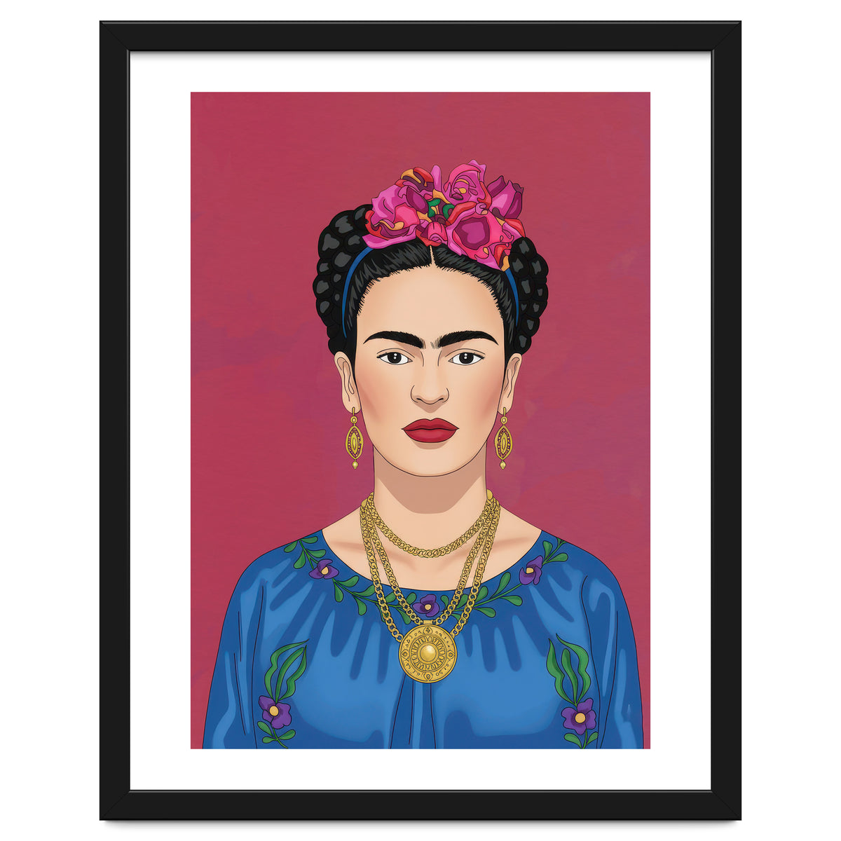 Frida Kahlo Portrait Illustration