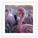 Close Up Of A Pink Flamingo Bird In Natural Light thumbnail