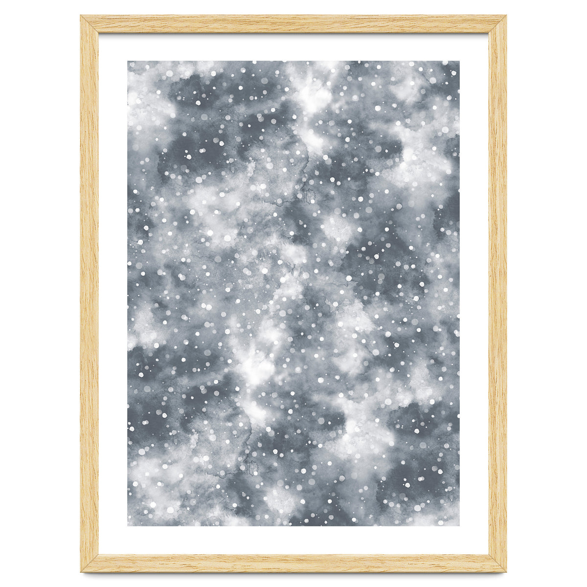 Abstract Winter Foggy Snow Gray White