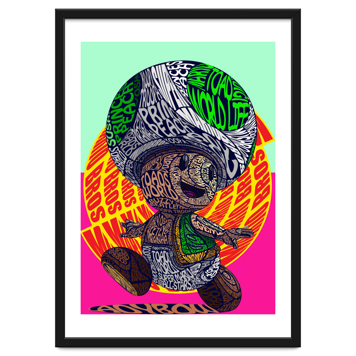 Toad Mushroom Cartoon Pop Art
