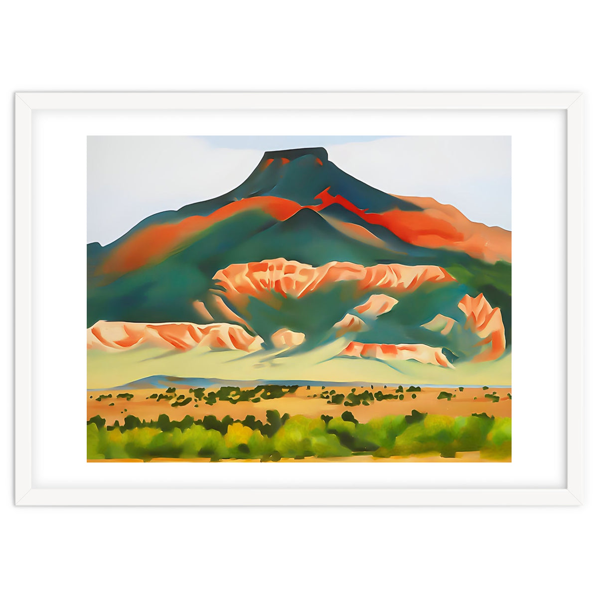 Georgia O’Keeffe – My Front Yard, Summer (1941) | Vibrant Southwestern Landscape in Modernist Style