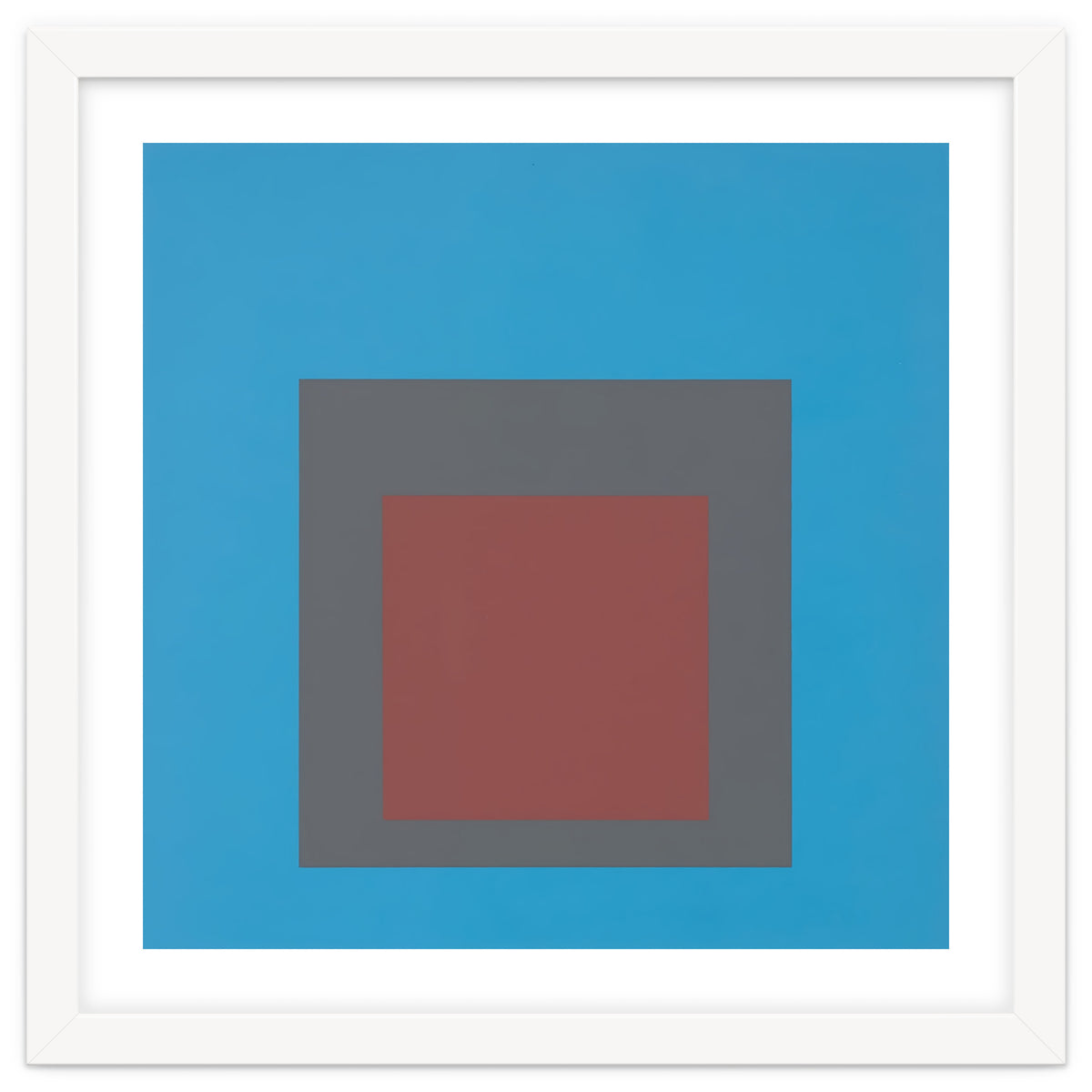 JOSEF ALBERS - HOMAGE TO THE SQUARE, BLUE, DARK RED