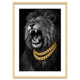 Bejweled hyper-realistic lion photography,diamond fangs portrait thumbnail