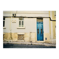 Lisbon Blue door on the street (Print Only)