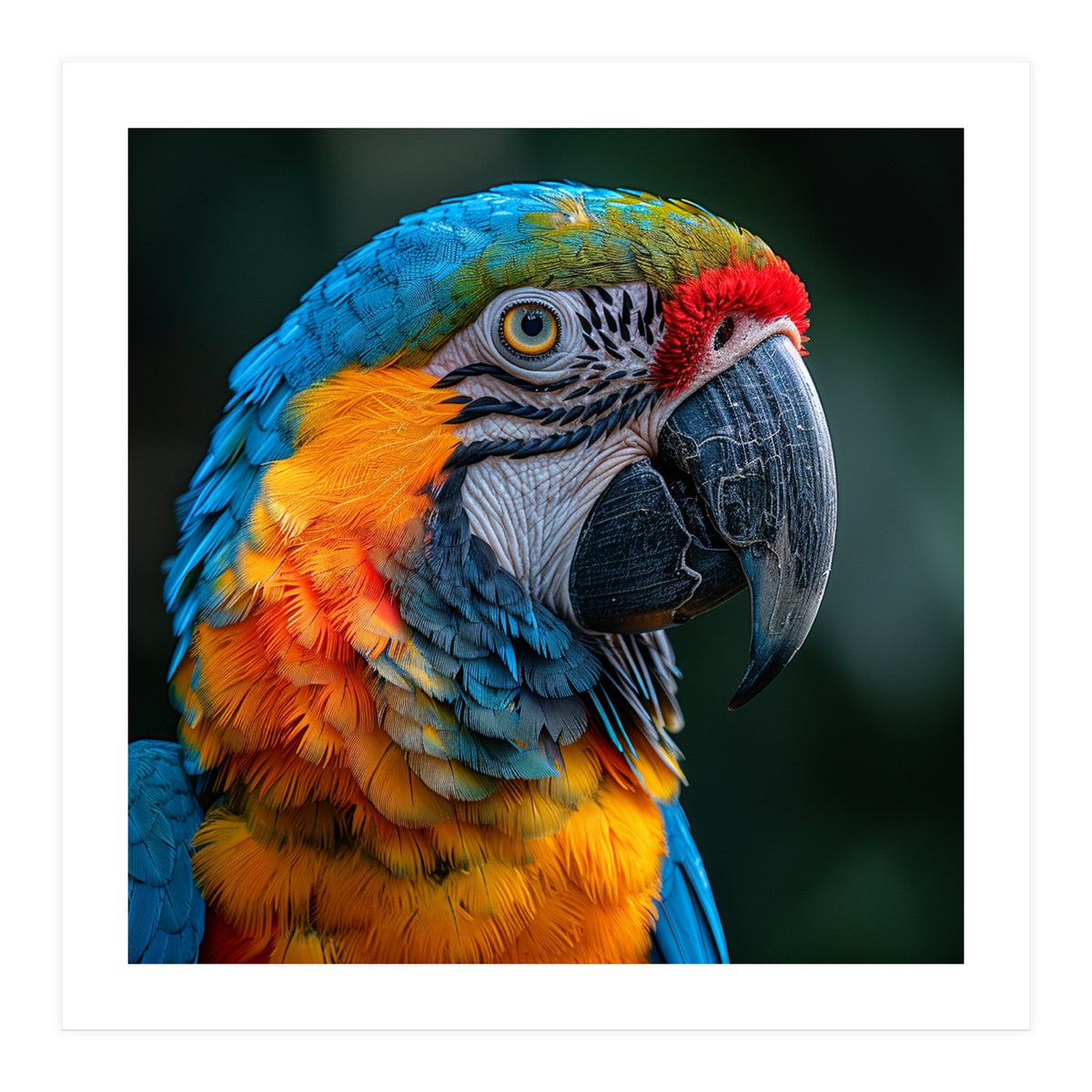 Close Up Of A Colorful Macaw Parrot (Print Only)