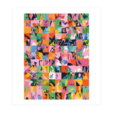 Life On A Checkboard, Abstract Maximalism Eclectic Painting, Bohemian Pop Of Color Illustration (Print Only) thumbnail