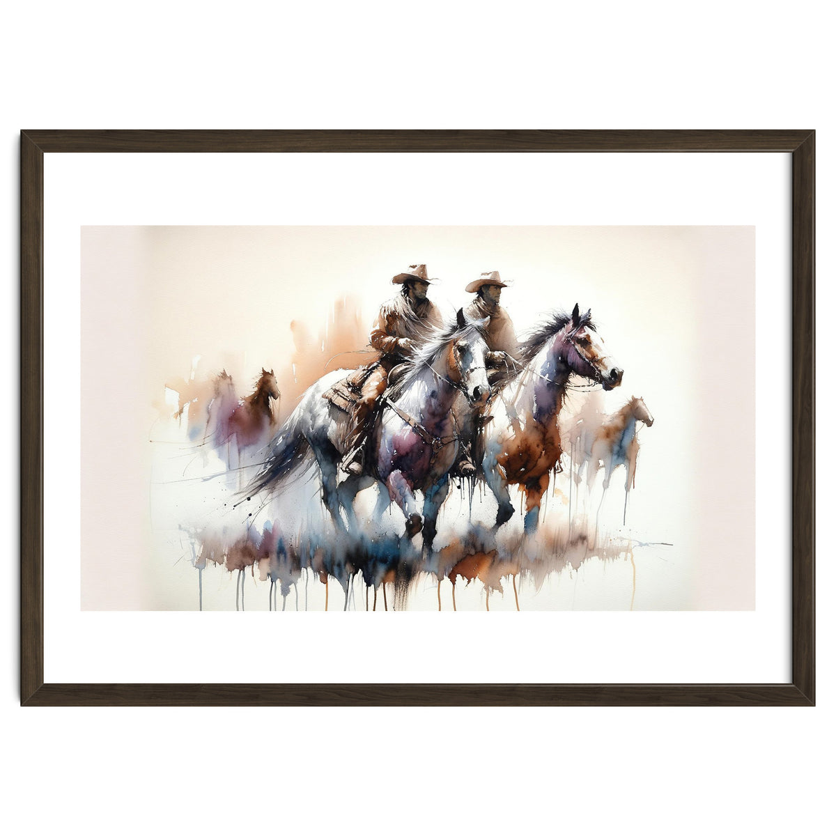 Cowboy Riders On Horses