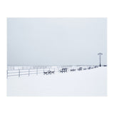 Benches along the pier on snow beach (Print Only) thumbnail