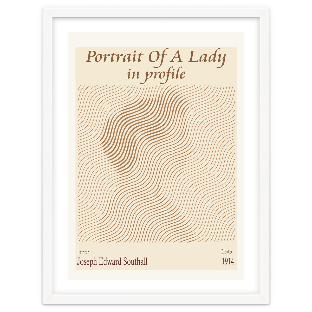 Portrait Of A Lady In Profile (1914) – Joseph Edward Southall (english, 1861 – 1944)