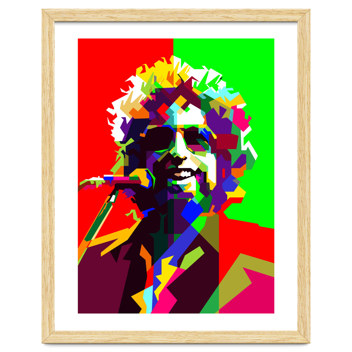 Bob Dylan Country Folk Singer Pop Art WPAP