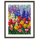 Vibrant Summer Tulip Garden Oil Painting thumbnail