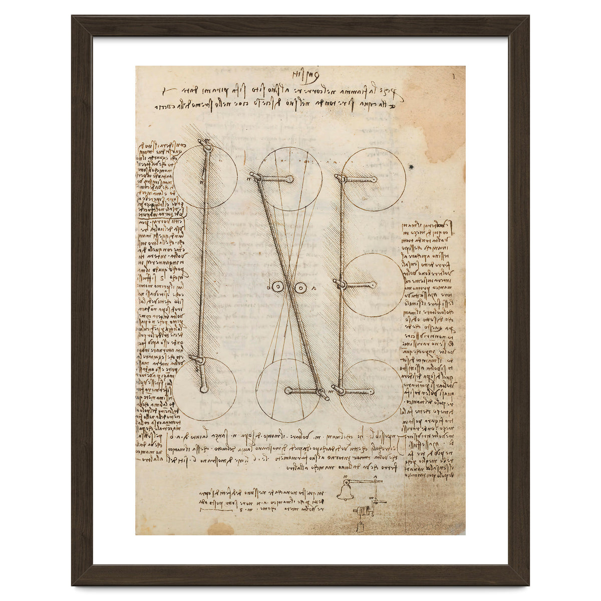 Folio f 1r. Codex Madrid I (Ms. 8937) "Treaty of statics and mechanics", 192 folios with 384 page...