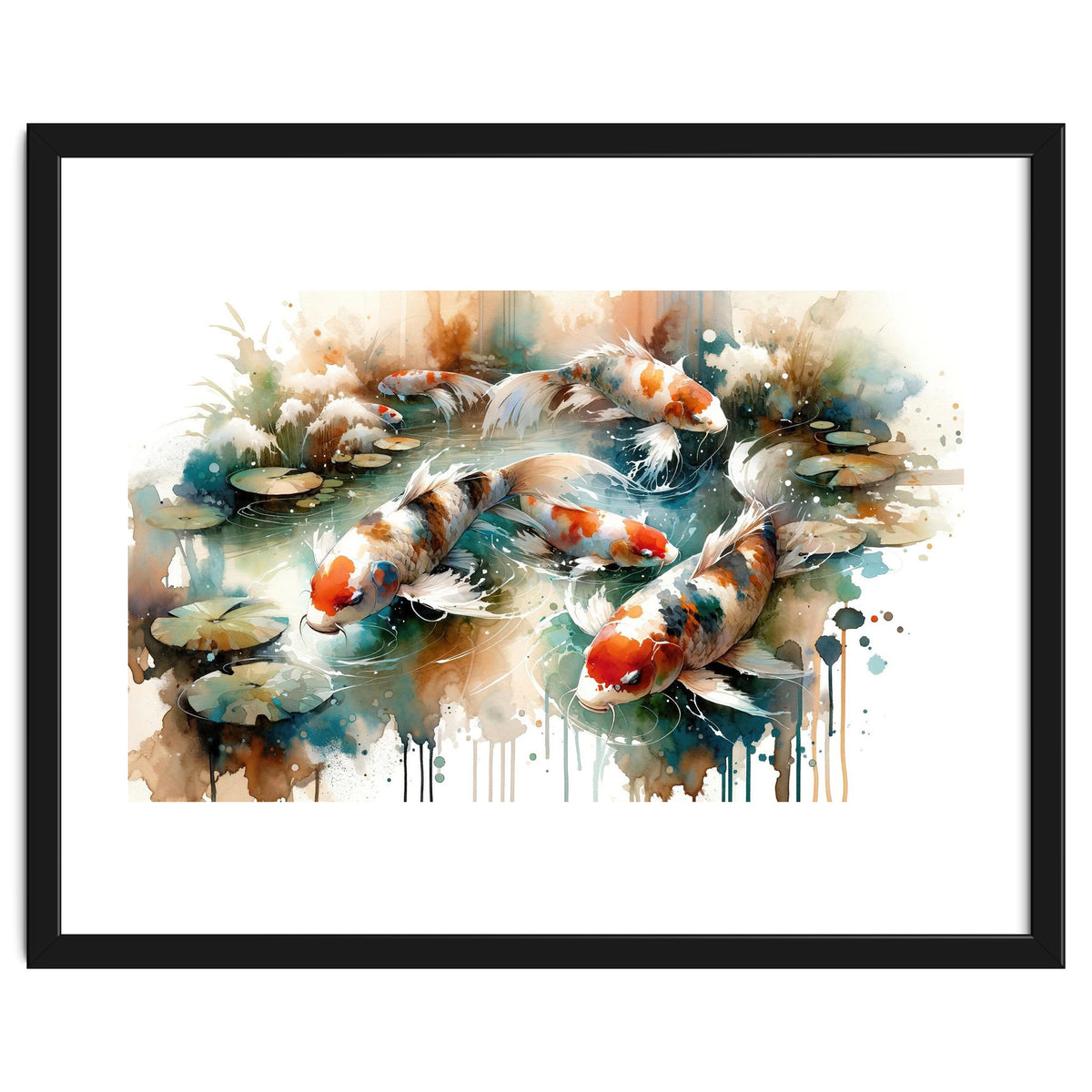 Colorful Koi Fish In Pond