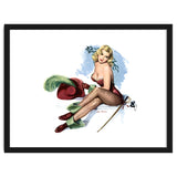 Pinup Sexy Girl Posing In Zorro Costume thumbnail