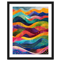 Abstract Rainbow Rolling Hills Landscape