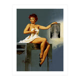 Pin Up Sexy Girl At The Doctor (Print Only) thumbnail