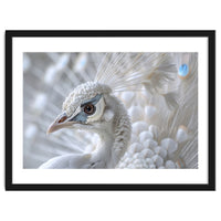Close-up of a White Peacock