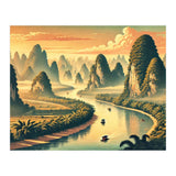 Vintage China, Guilin Karst Mountains Poster (Print Only) thumbnail