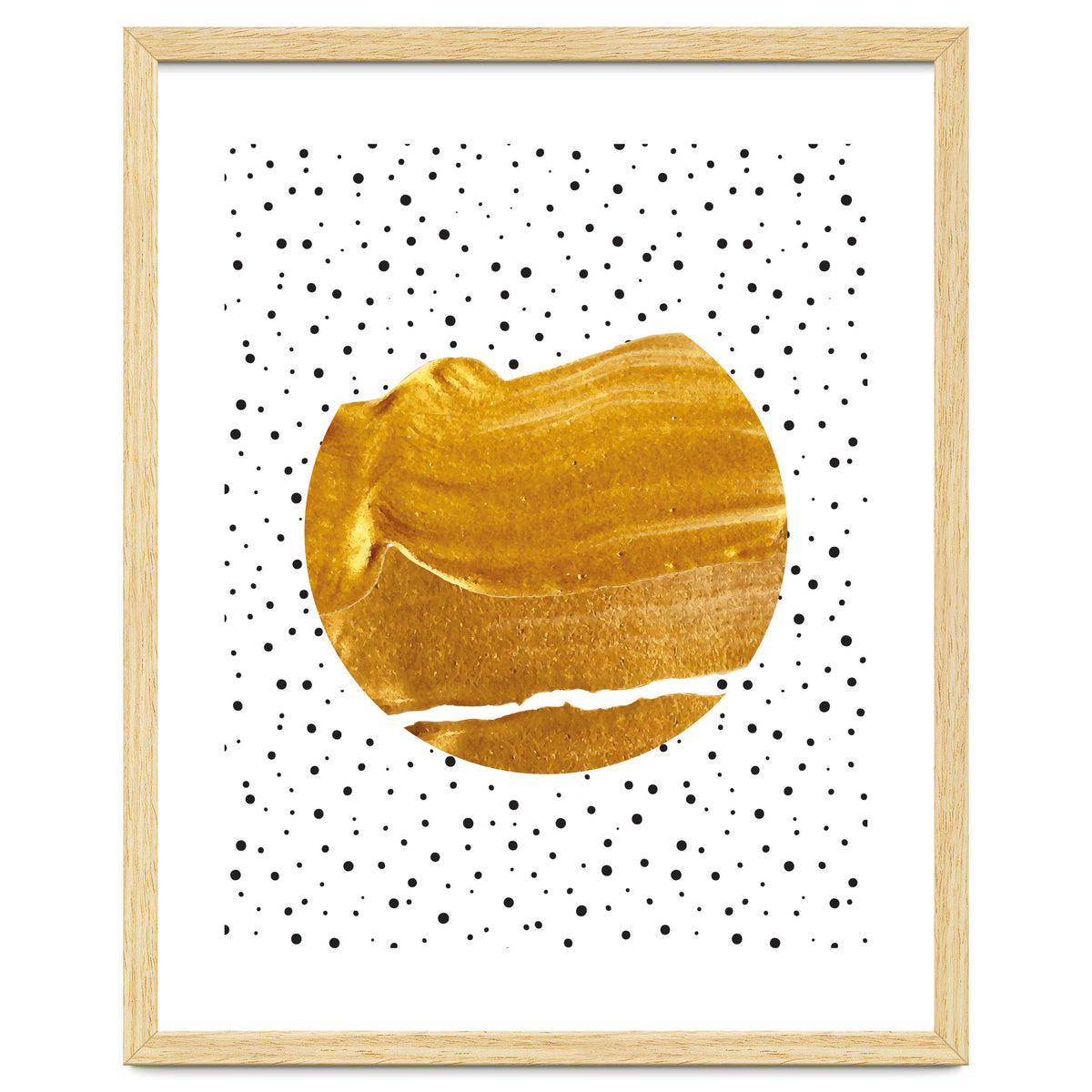 Stay Gold | Abstract Geometric Painting | Polka Dots Quirky Eclectic | Modern Boho Luxe