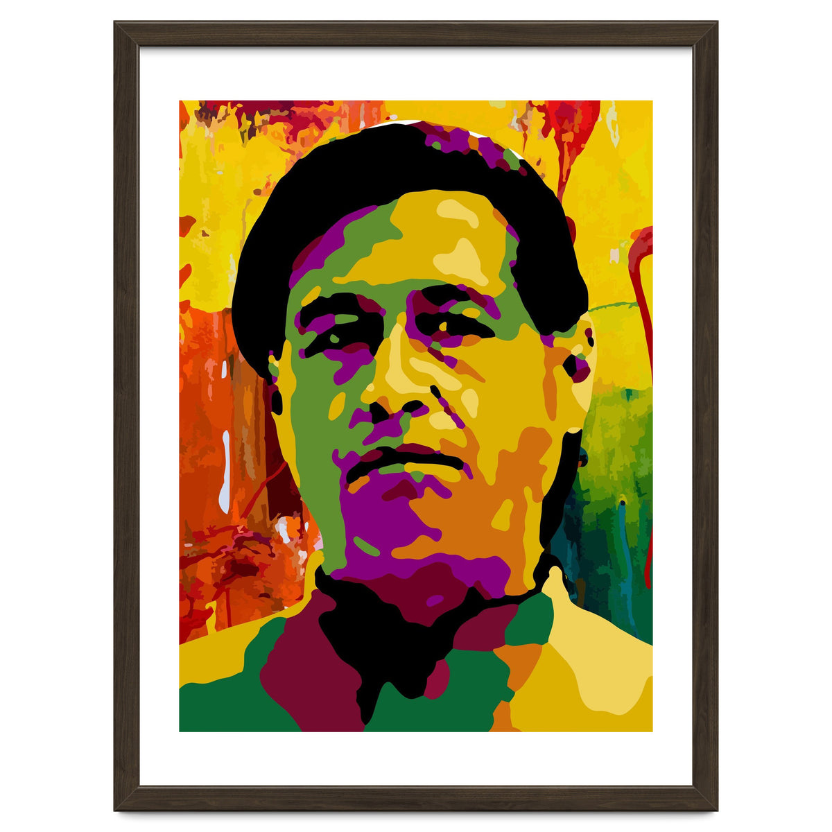 Cesar Chavez Colorful Abstract Art