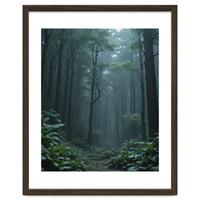 Ethereal Misty Forest in the Rain