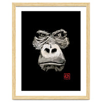 Angry Gorilla White In Black