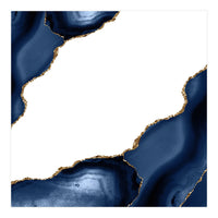 Navy & Gold Agate Texture 30 (Print Only)
