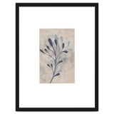 Leaf Beige and Blue Art Print thumbnail