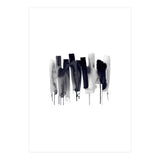 Abstract Watercolor Stripes Minimal Black (Print Only) thumbnail
