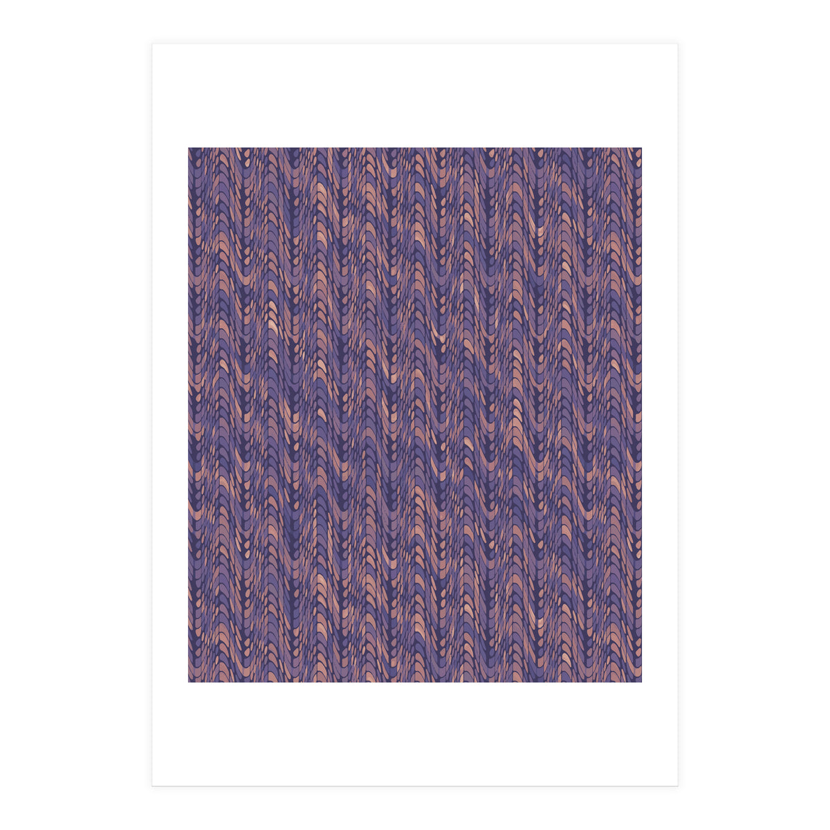 End Of Silence, Dark Purple Neutral Graphic Design, Eclectic Texture Pattern (Print Only)