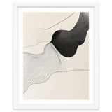Abstract Black And White Organic Flowing Lines Art thumbnail