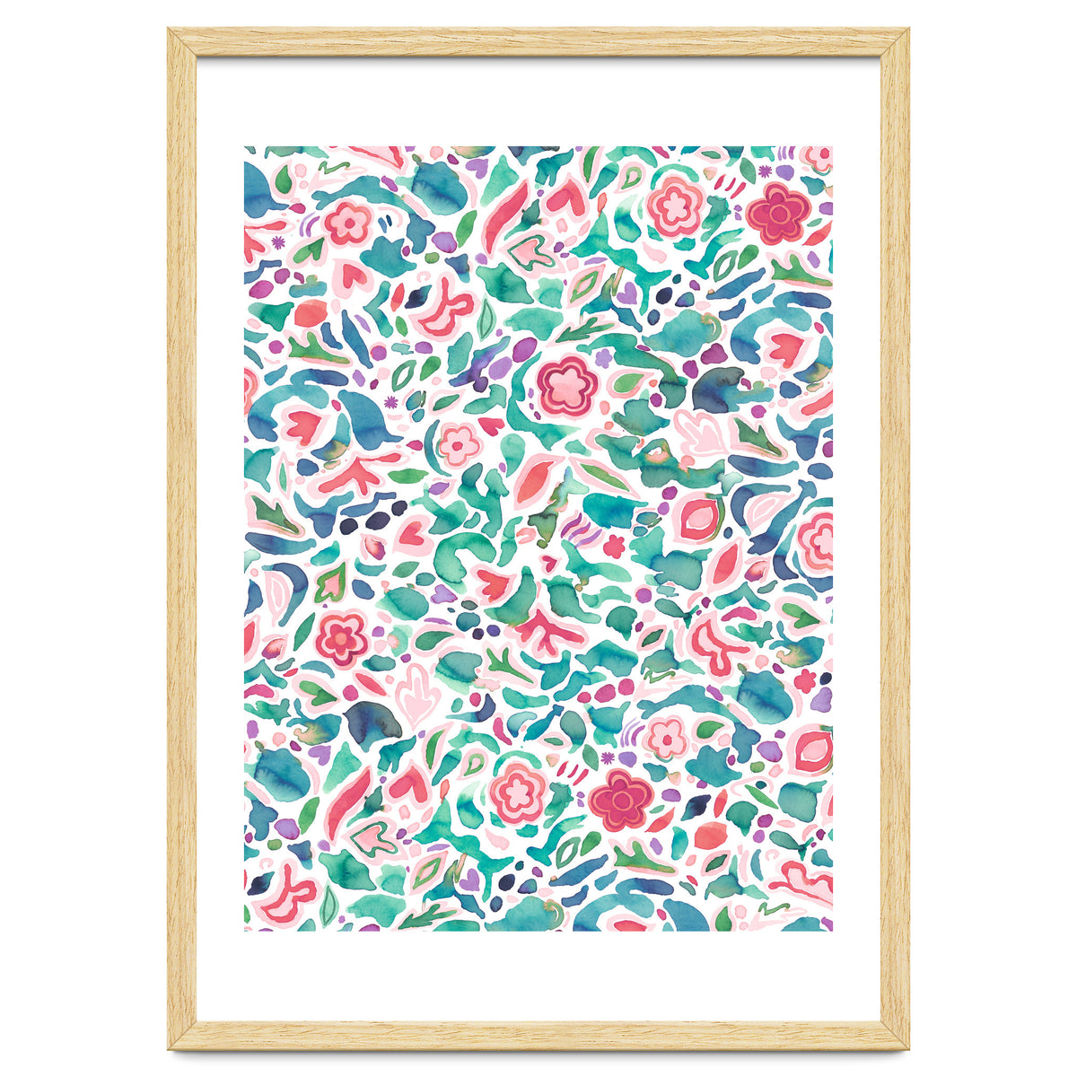 Primitive Flowers Green Coral