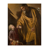 Sebastián Martínez / 'Saint Joseph with the Christ Child'. Ca. 1650. Oil on canvas. (Print Only) thumbnail