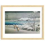 SNOW LANDSCAPE - JAPANESE ENGRAVING - 19TH CENTURY. thumbnail