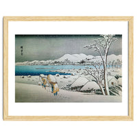 SNOW LANDSCAPE - JAPANESE ENGRAVING - 19TH CENTURY.