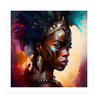 Powerful African Warrior Woman #4 (Print Only)