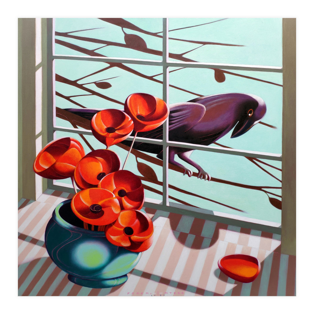 A crow outside the window (Print Only)