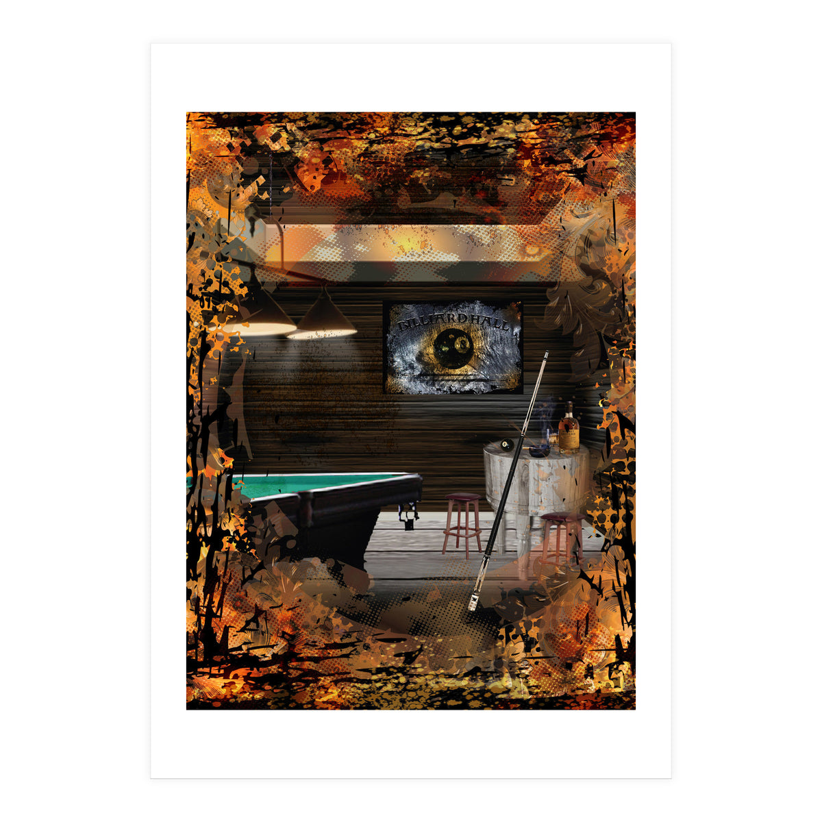 Billiards Pool Hall (Print Only)