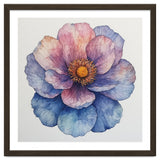 Ethereal Bloom: Watercolor Petals in Indigo and Rose thumbnail
