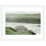 Tourists at the edge of the big river - Iceland thumbnail