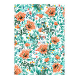 Tangerine Dreams, Orange & Mint Botanical Jungle Watercolor Painting, Colorful Plants Floral Summer (Print Only) thumbnail