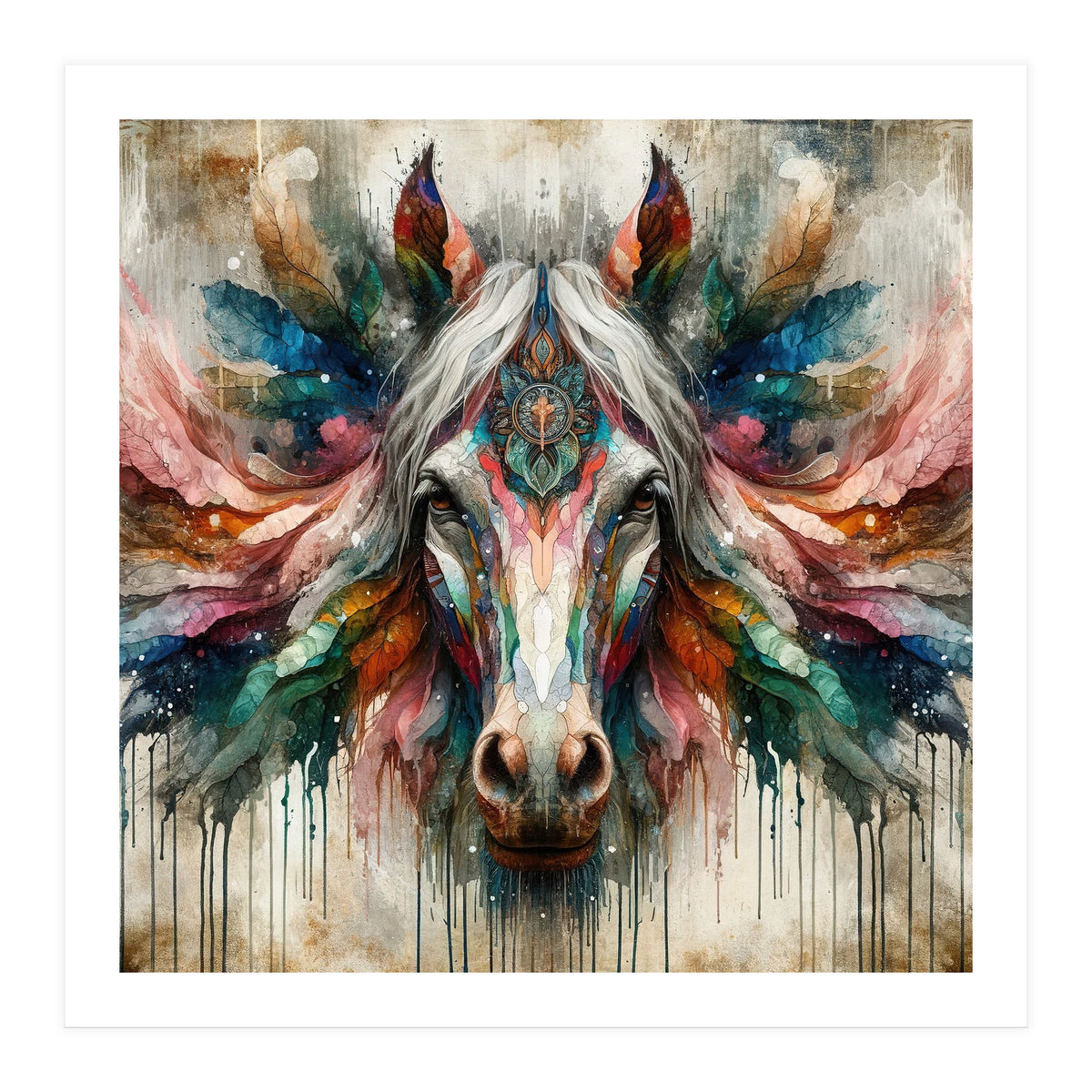 Ornate Horse Portrait (Print Only)