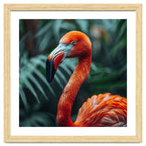Close Up Of A Vibrant Orange Flamingo Bird thumbnail