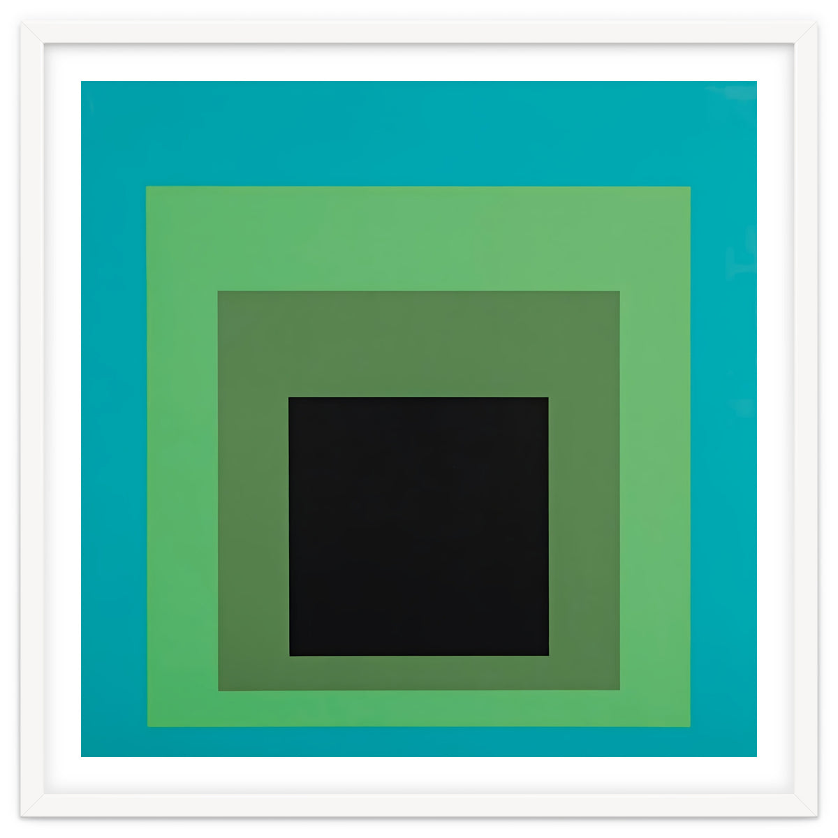 JOSEF ALBERS - HOMAGE TO THE SQUARE GREEN BLACK
