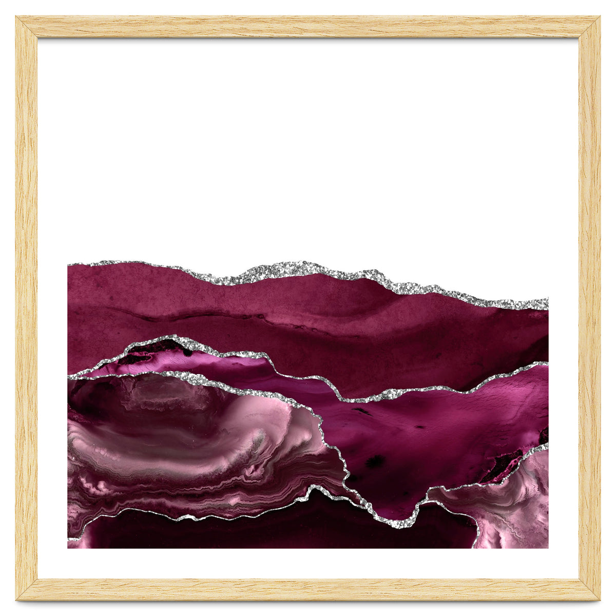Burgundy & Silver Agate Texture 11