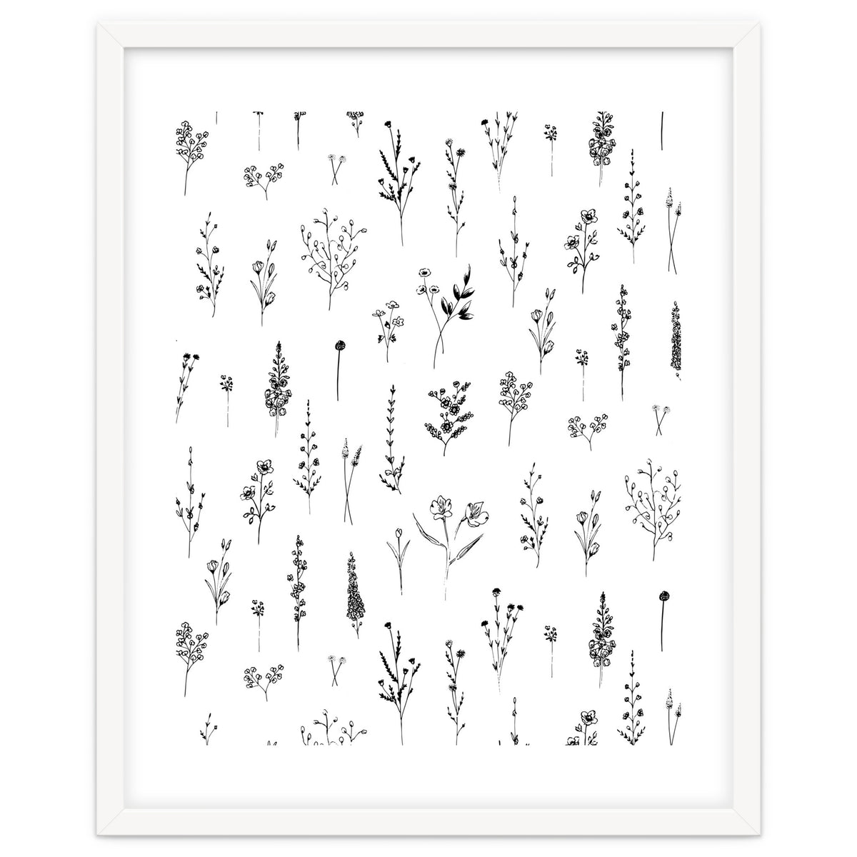 Wildflowers Minimalist Pattern