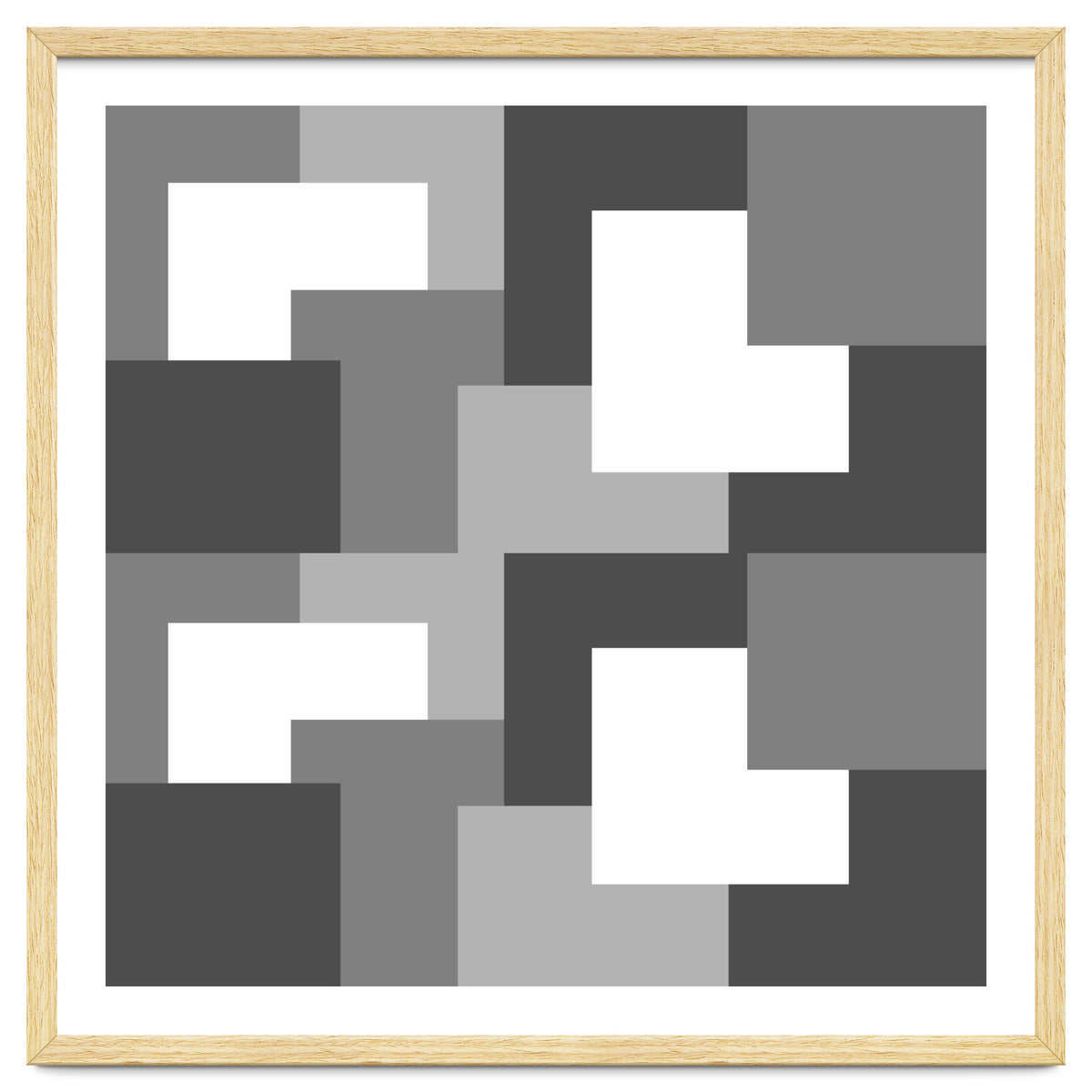 Grey Abstract Square Tiles