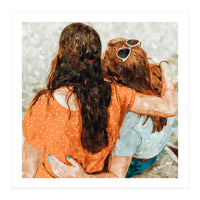 Soul Sisters | Modern Bohemian Friendship BFF Fashion | Friends Companion Summer Travel Painting (Print Only)