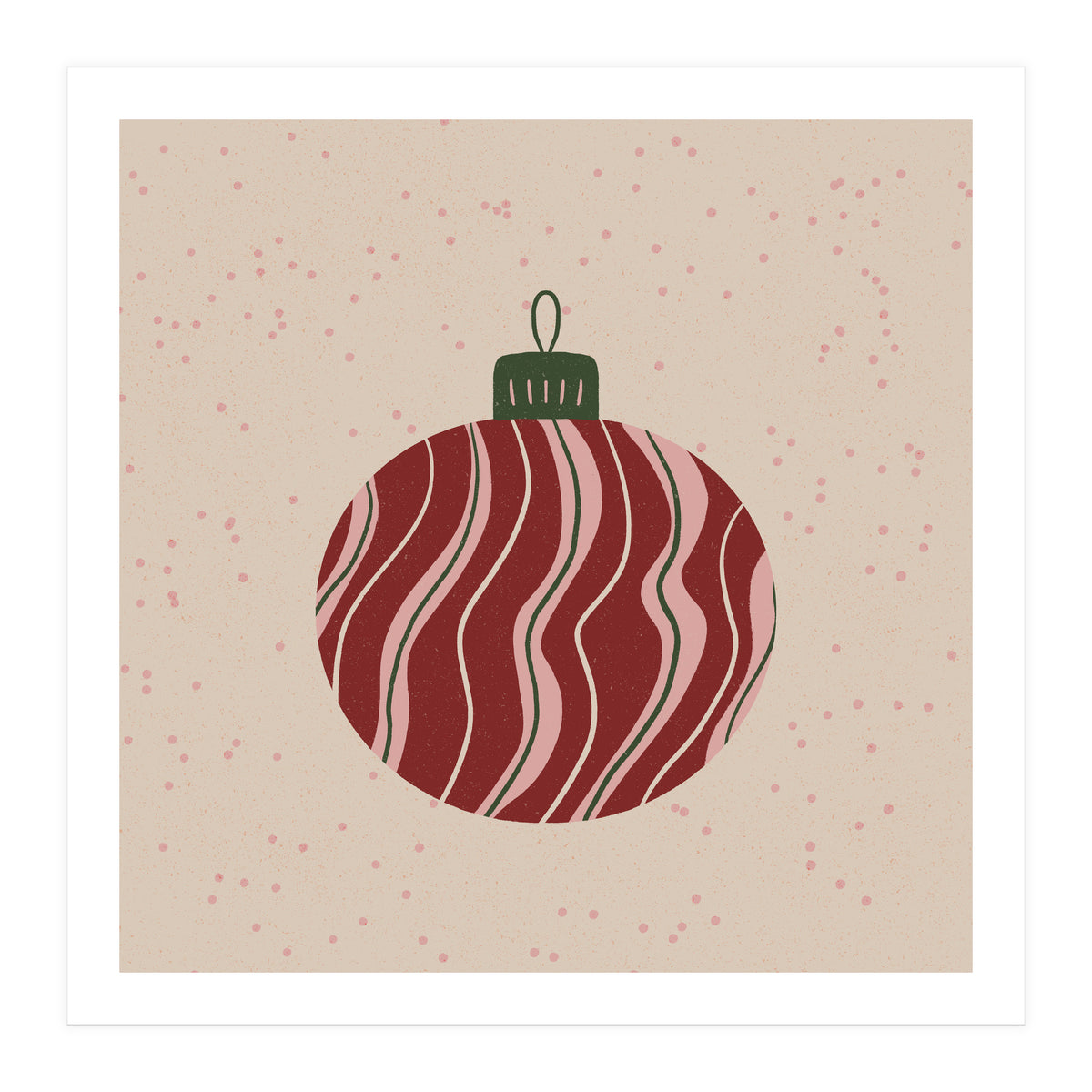 Christmas Globe with swirls (Print Only)