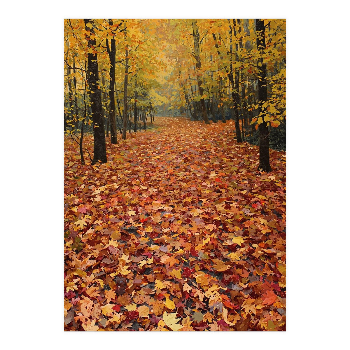 Ethereal Autumn Forest Path (Print Only)